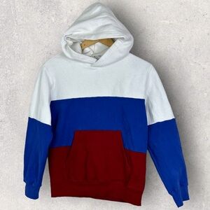 Aritzia TNA Colorblock Fleece Boyfriend Hoodie Sweatshirt Size XS‎ Retro Y2K 90s